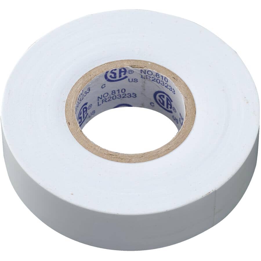 PVC Electrical Tape - White, 7 mil x 3/4" x 60'
