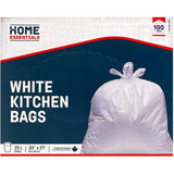 20" x 21" White Garbage Bags  -100 Pack