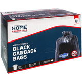 30" x 33" Black Outdoor Garbage Bags with Mint-X - 60 Pack