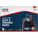 30" x 33" Black Outdoor Garbage Bags with Mint-X - 60 Pack