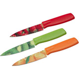 4" Paring Knife with Sheath - Assorted Fruit Patterns