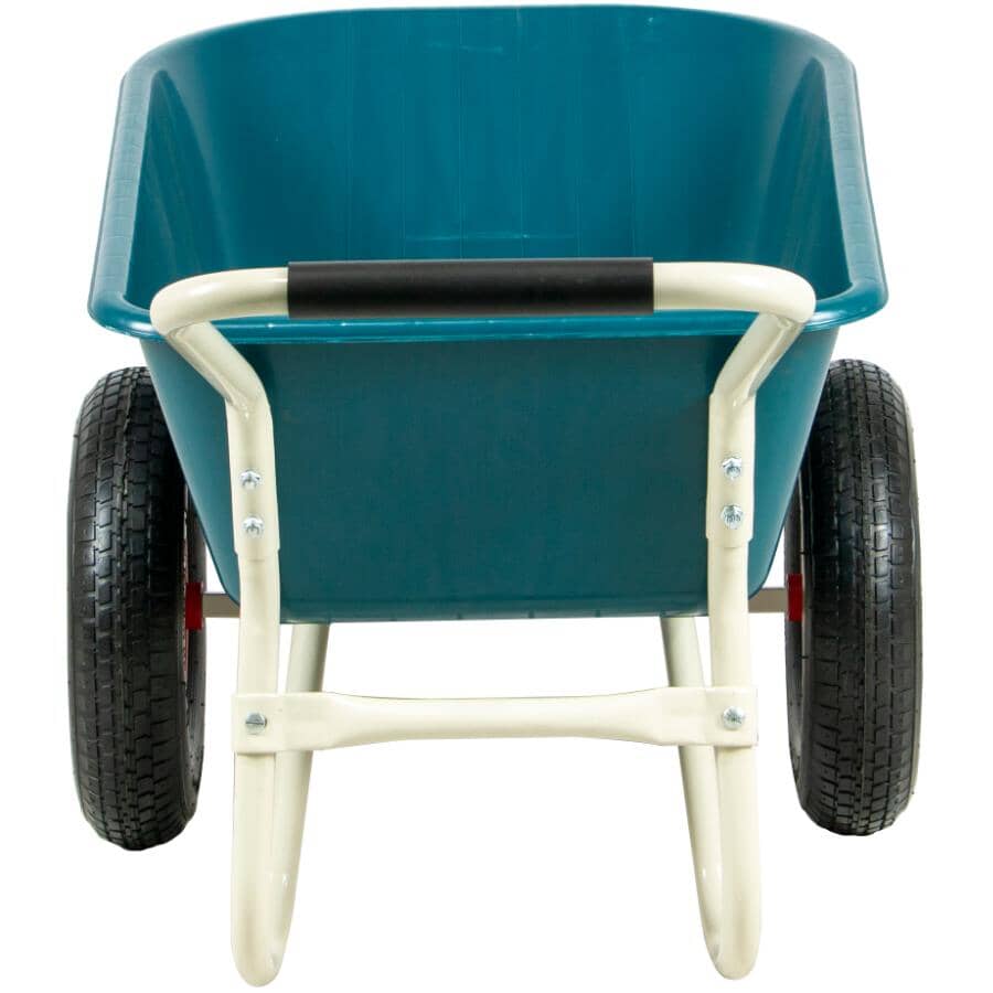 5 Cu. Ft Poly Tray Wheelbarrow with Dual Wheels