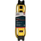6 Outlet Metal Power Strip - 10' Cord, Yellow
