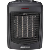 750W - 1500W Ceramic Heater - with Adjustable Thermostat, Black