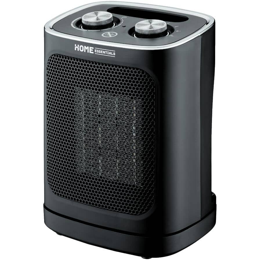 950W - 1500W Ceramic Heater with Oscillation & Thermostat - Black