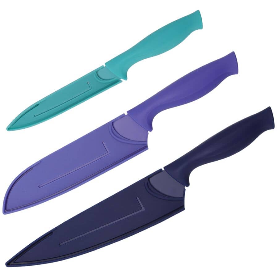 Kitchen Knife Set with Sheath - 3 Piece