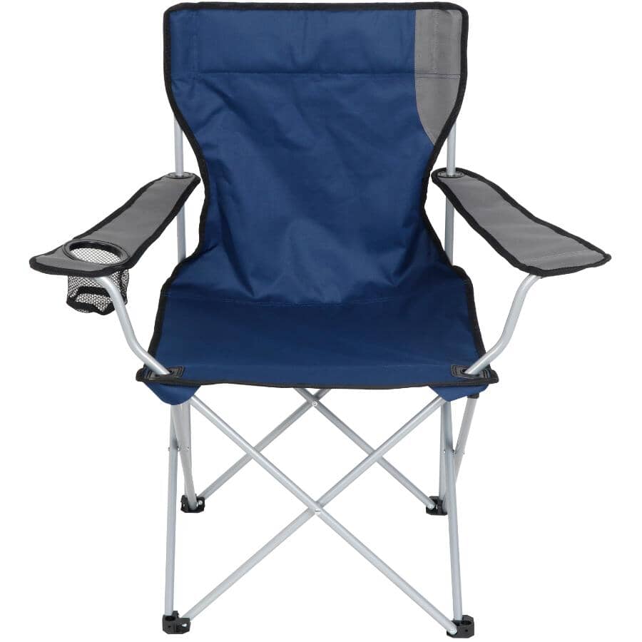 Navy Deluxe Adult Folding Camping Chair