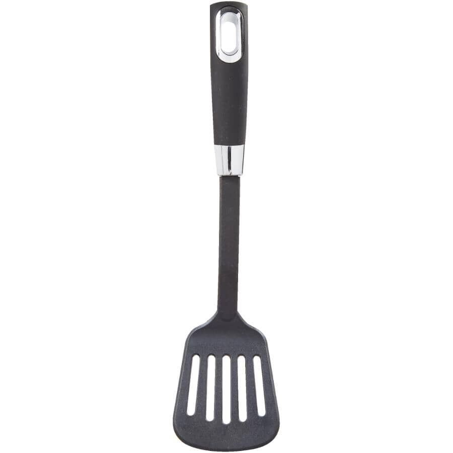 Nylon Slotted Turner - Black and Silver, 13.5"