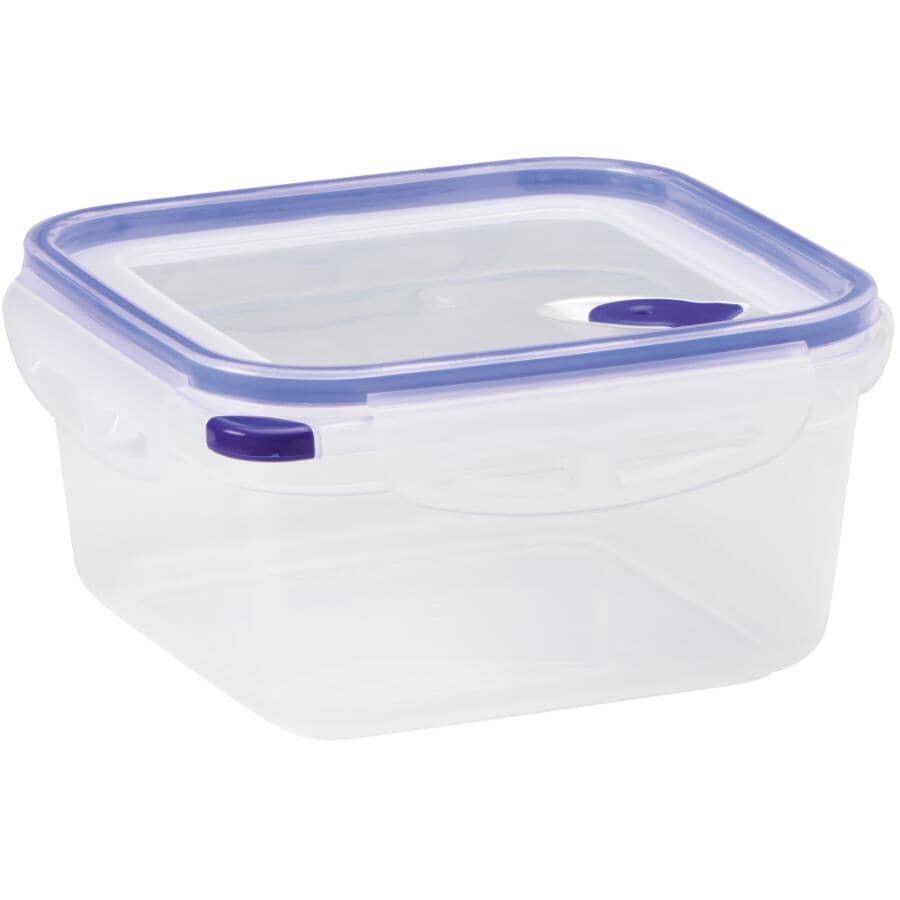Square Plastic Stackable Container - 1.3 L
