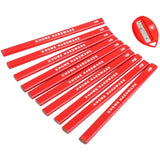Carpenter Pencils - with Sharpener, 10 Pack