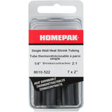 1/4" x 2" Shrink Tubing - 7 Pack