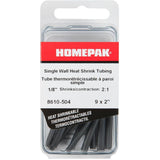 1/8" x 2" Shrink Tubing - 9 Pack
