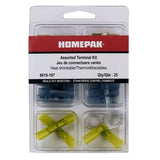 25 Pack Heat Shrink Terminals, Assorted Styles