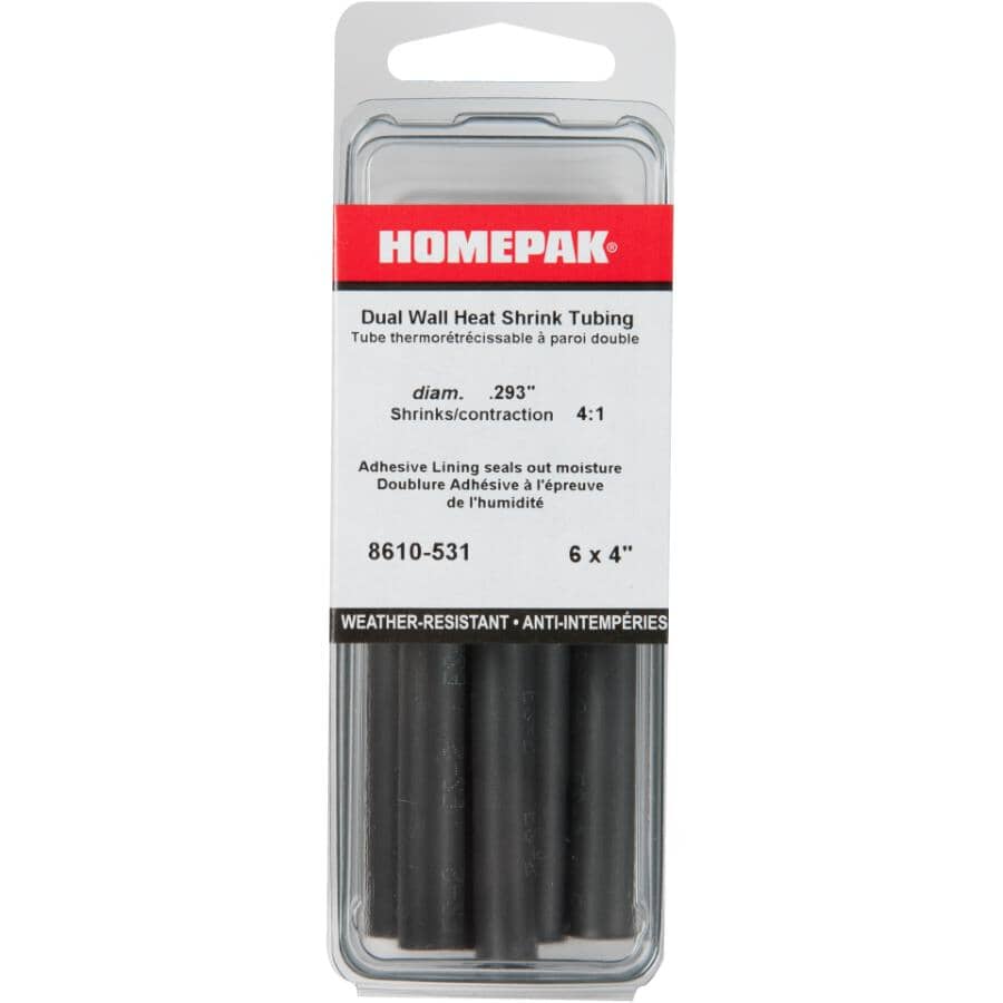 29/100" x 4" Shrink Tubing - 6 Pack