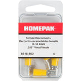4 Pack 12-10 Insulated Female Tab Terminals