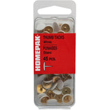 45 Pack #4 x 3/8" White Thumb Tacks