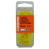 50 Pack #4-6 Plastic Anchors