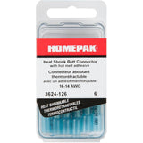 6 Pack Blue Heat Shrink Connectors