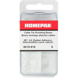 6 Pack Natural Rubber Cable Bases