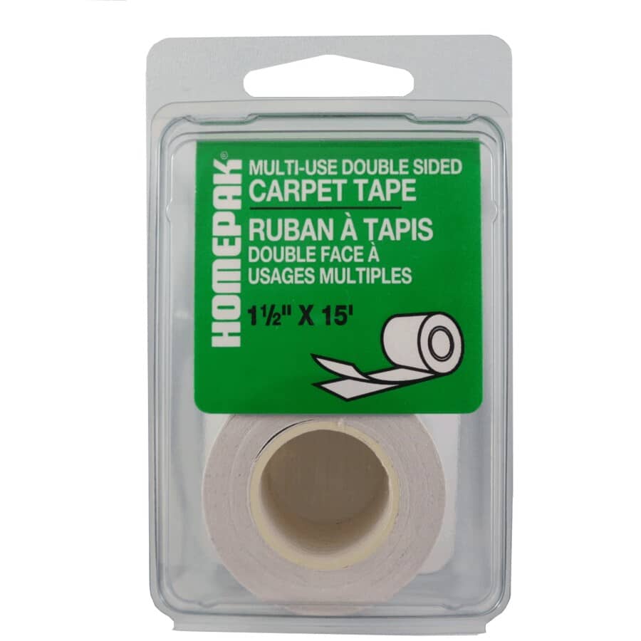 Multi-Use Carpet Tape - Double Sided, 1.5" x 15'