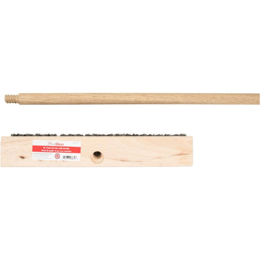 14" Patio Push Broom - with 48" Handle