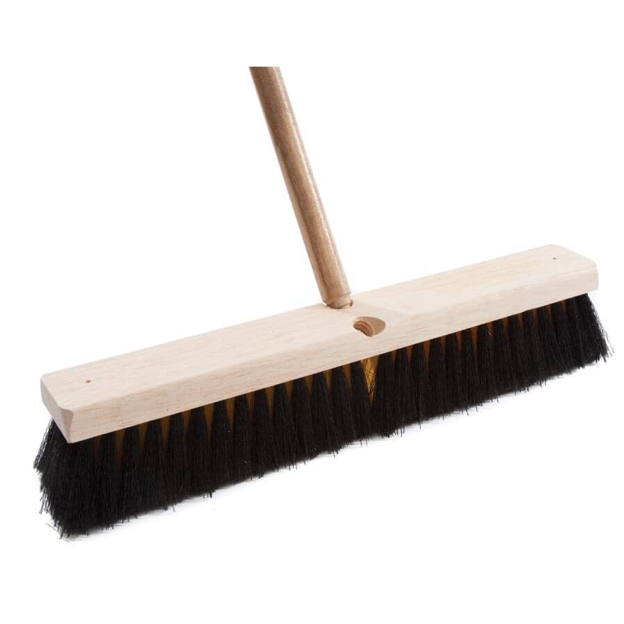 18" All Purpose Push Broom - with 54" Handle