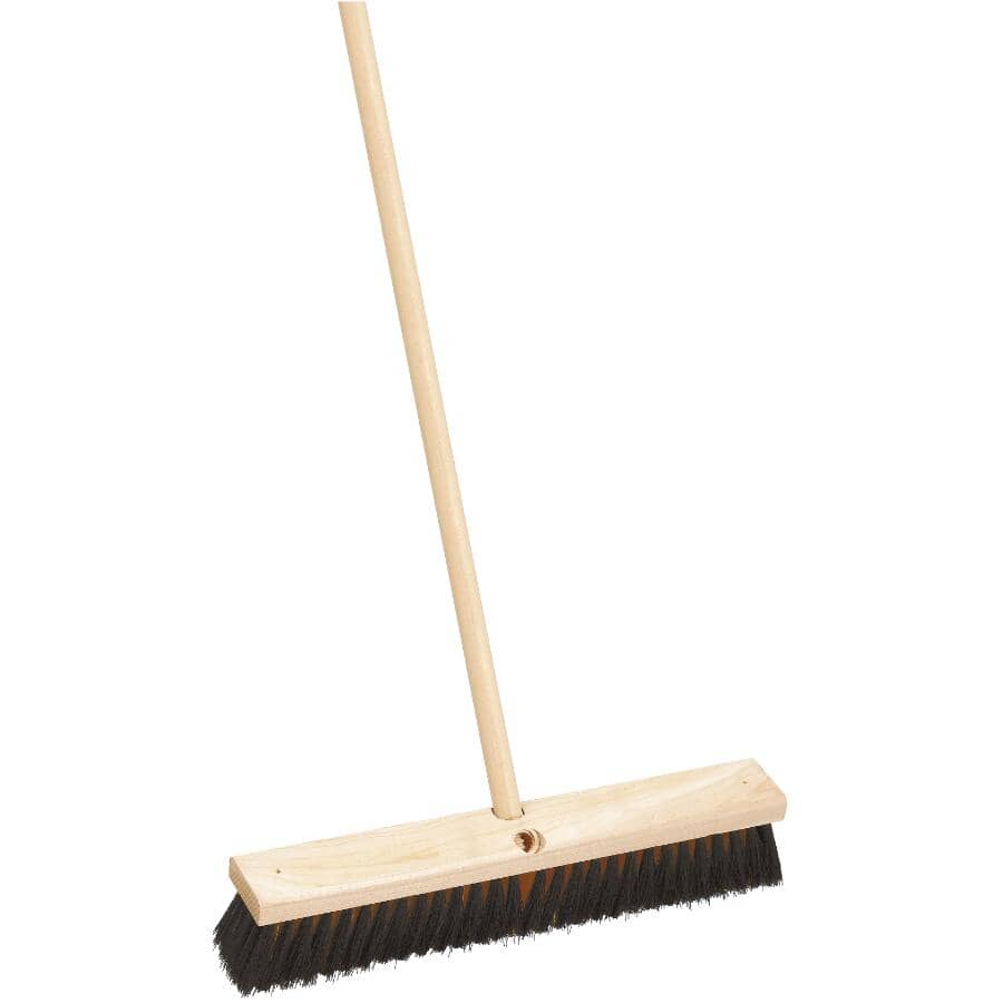 18" All Purpose Push Broom - with 54" Handle