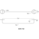 18" Towel Bar - Chrome