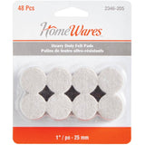 48 Pack 1" Round Heavy Duty Felt Pads