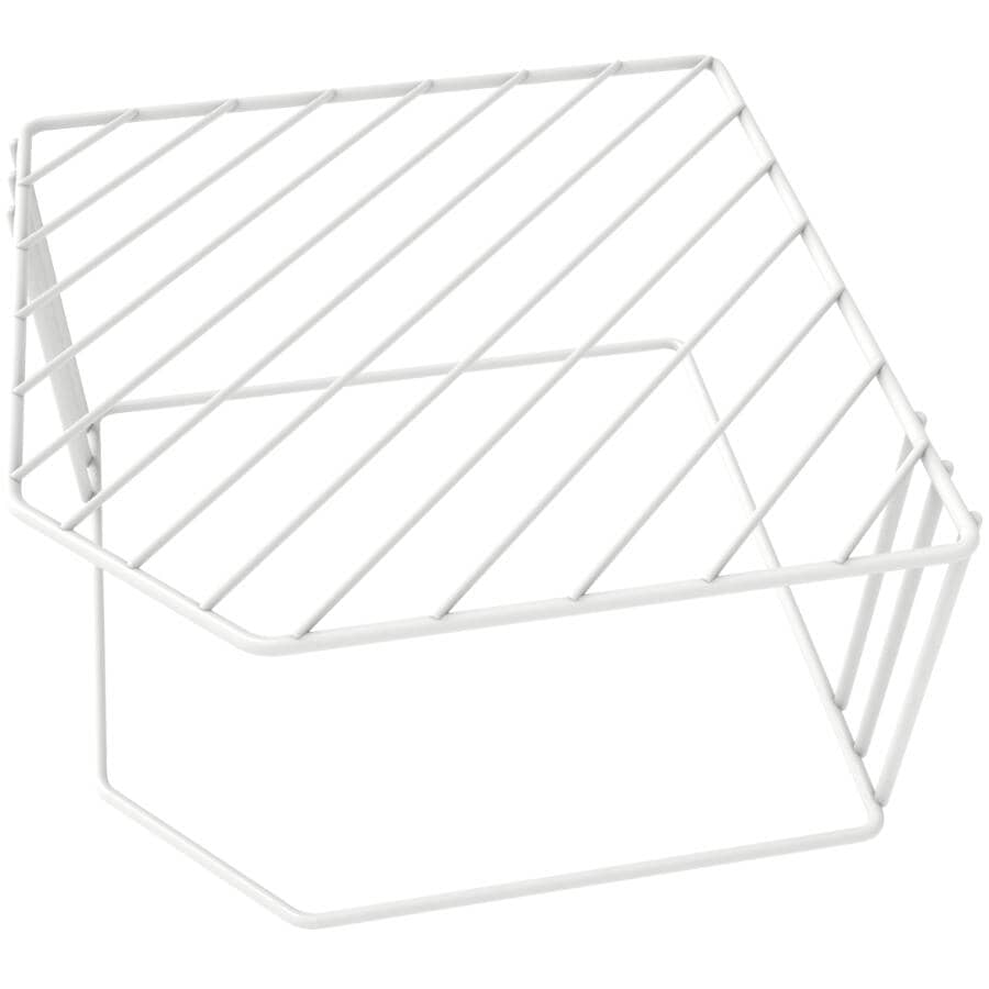 Wire Corner Shelf - White, 10"