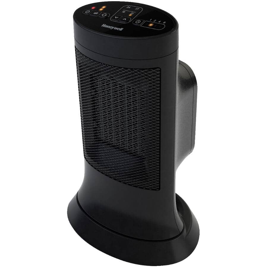 1500W Digital Ceramic Compact Tower Heater - Black