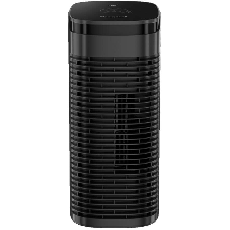 True HEPA Compact Tower Air Purifier with Allergen Remover - 100 sq. ft., Black