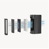 True HEPA Compact Tower Air Purifier with Allergen Remover - 100 sq. ft., Black