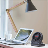 Turbo On The Go Personal Fan - with Portable Folding + USB Cable, Black