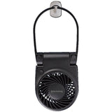 Turbo On The Go Personal Fan - with Portable Folding + USB Cable, Black