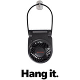 Turbo On The Go Personal Fan - with Portable Folding + USB Cable, Black