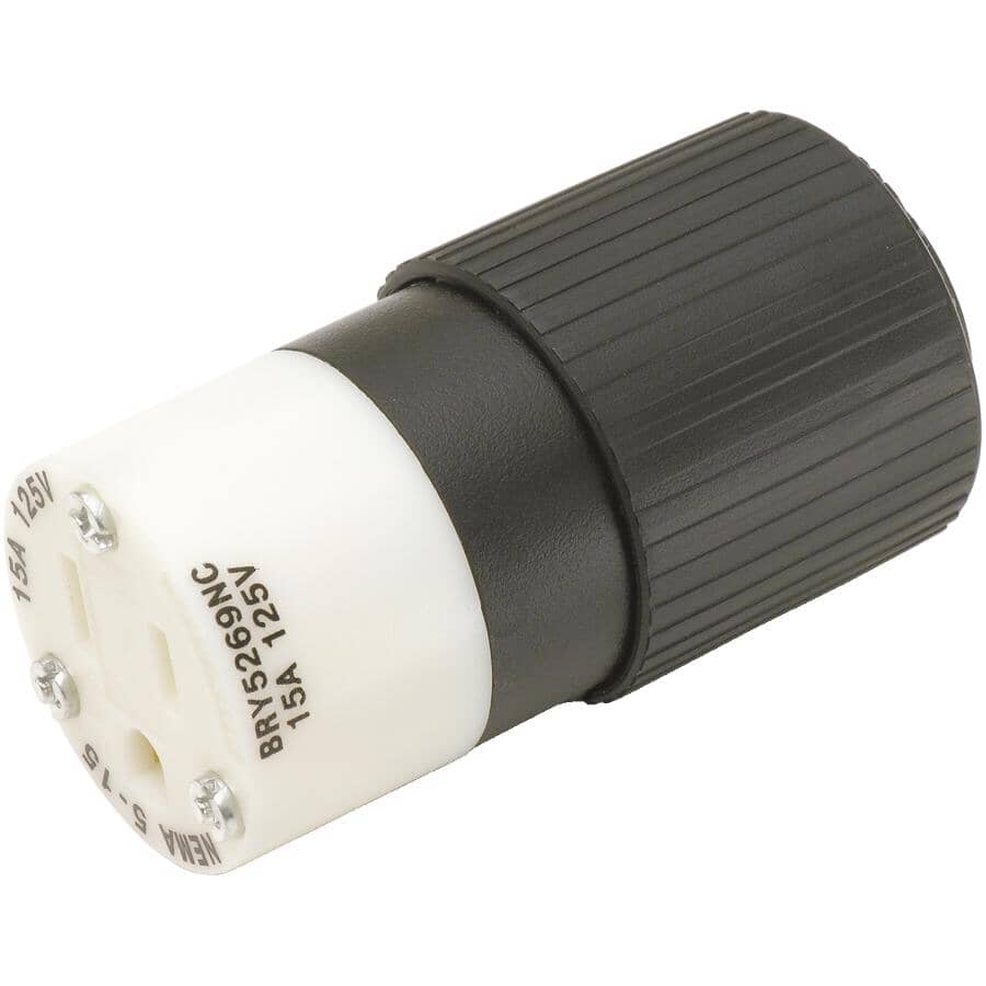 3 Wire 15 Amp 125V Vinyl Electrical Connector