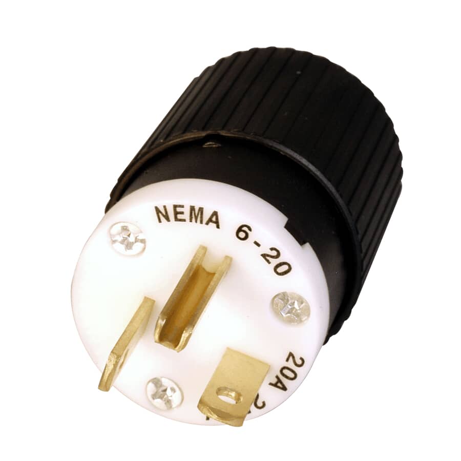 3 Wire 20 Amp 250V Electrical Plug for 5/8" Cord