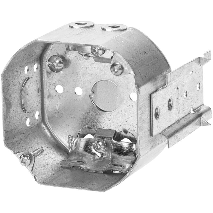 2-1/8" Octagon Wiring Box with Bracket