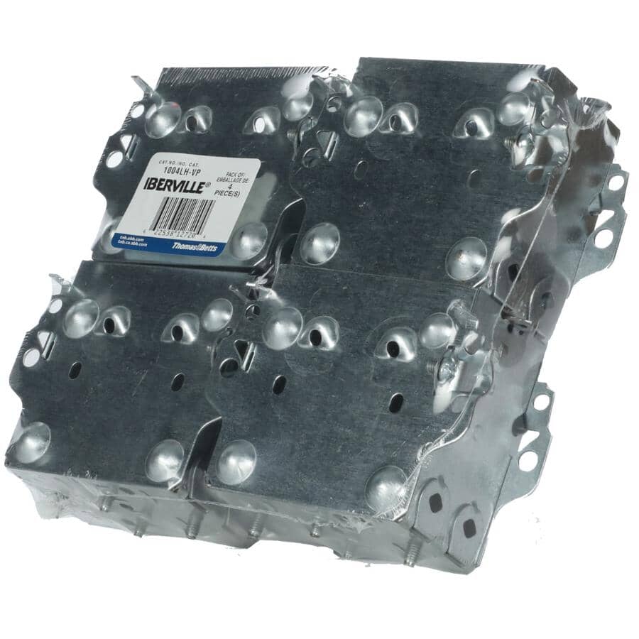 3" Gangable Device Boxes - with Extended Sides for External Nailing, 4 Pack