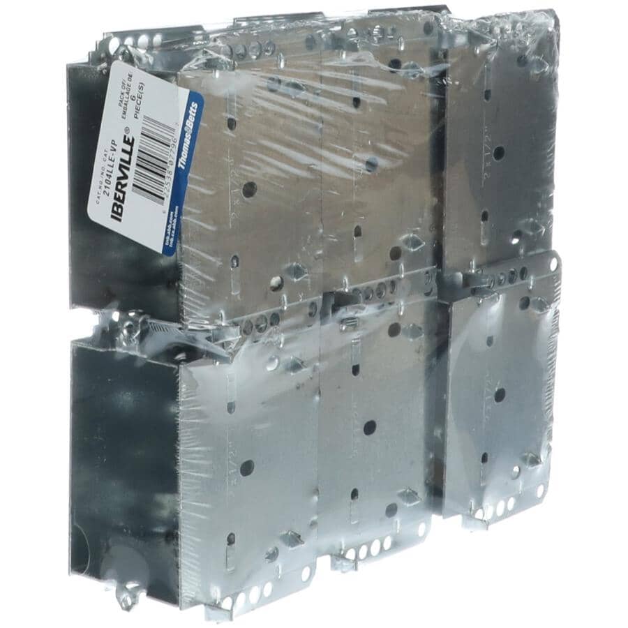 6 Pack 2-1/2" Non-Gangable Switch Box