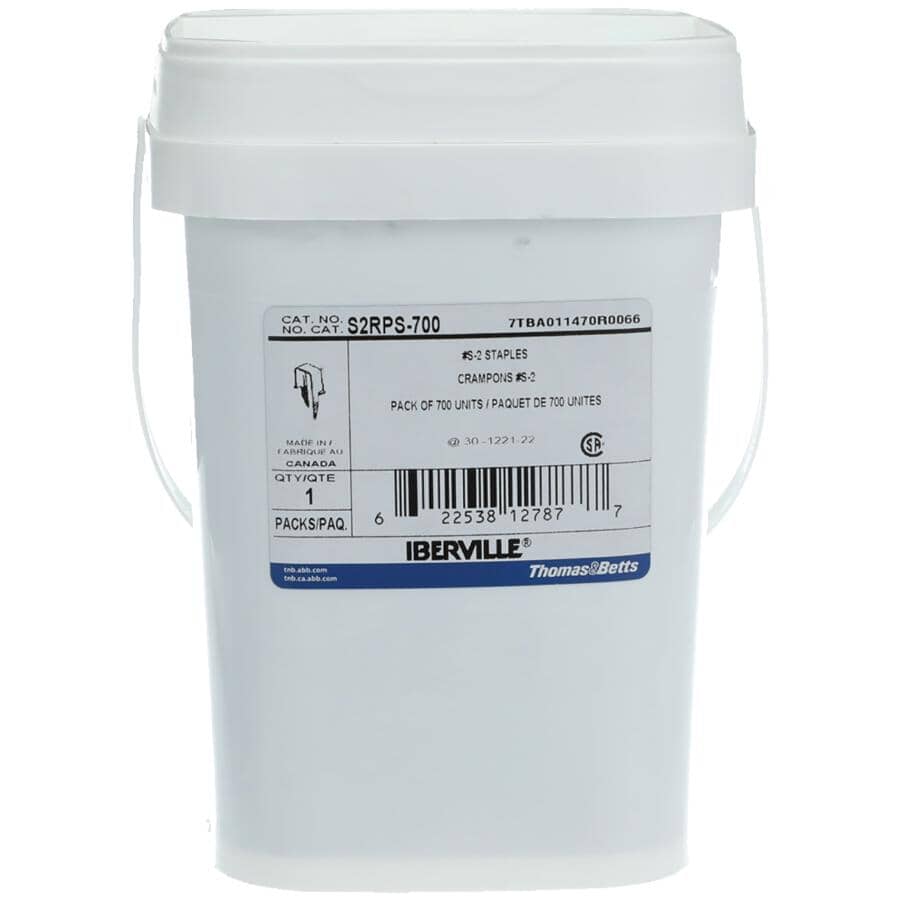 700 Pack #S-2 Galvanized Steel Cable Staples