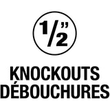 Octagon Receptacle Cover with Knockout