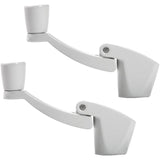 2 Pack White Fold-Away Crank Window Handles