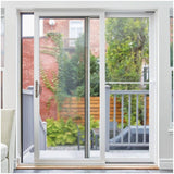 50" Adjustable White Patio Door Security Bar