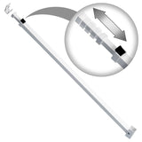 50" Adjustable White Patio Door Security Bar