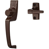 Brown Push Button Screen Door Handle Set