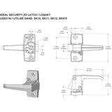 Brown Push Button Screen Door Handle Set