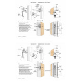 Brown Push Button Screen Door Handle Set