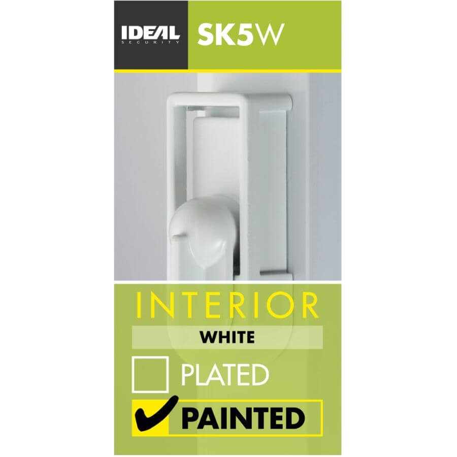 White Inside Screen Door Deadbolt Lock